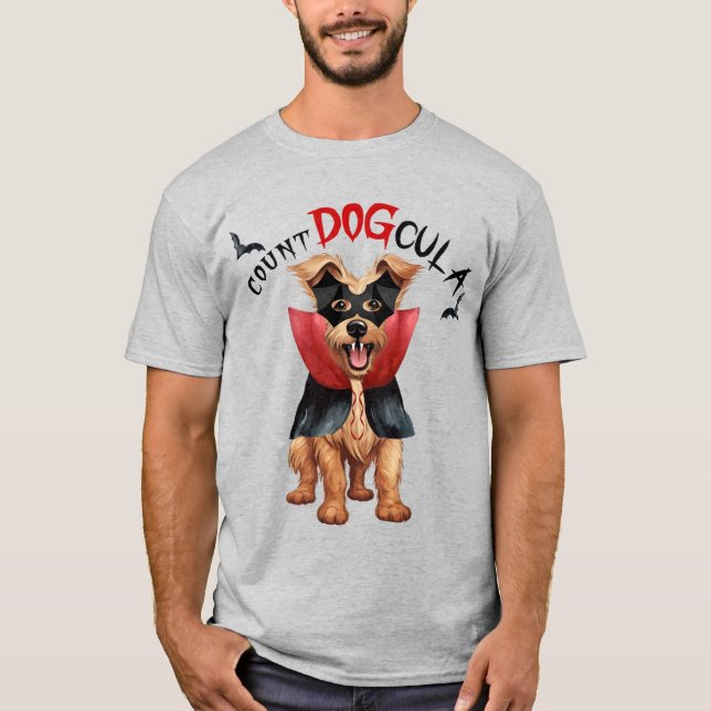 Berger Picard Vampire Hund Funny Halloween T Shirt (Framsida)