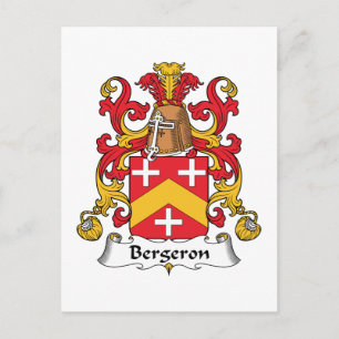 Bergeron familjvapensköld vykort