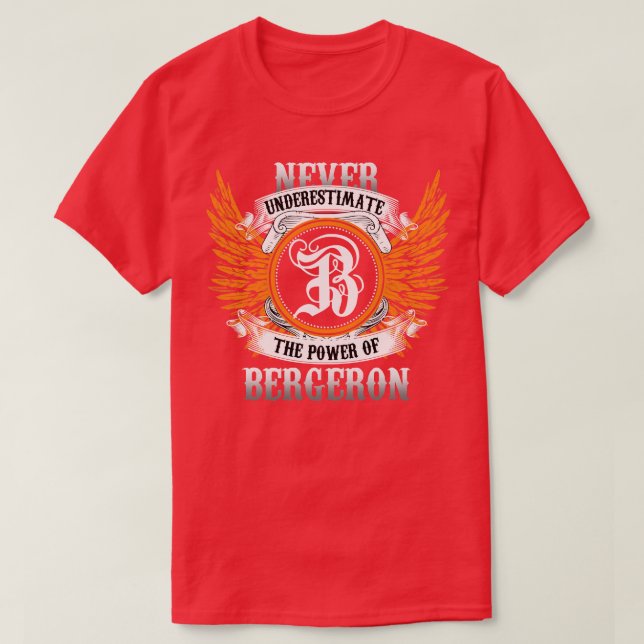 Bergeron Namn Shirt underskattar aldrig effekten T (Design framsida)