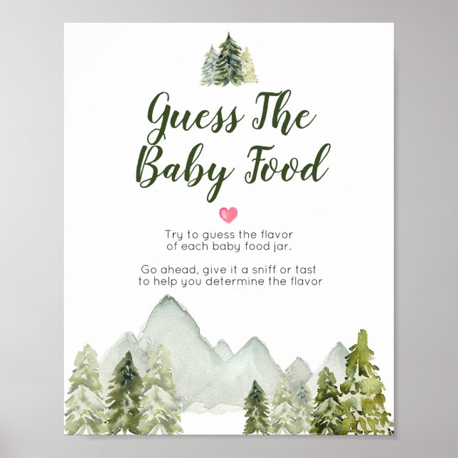 Berget gräs i Äventyr Gissa Baby mat i Träd Poster (Framsidan)