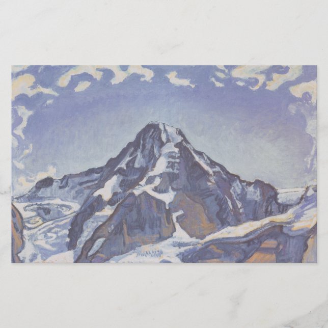 Berget Munk med moln (Ferdinand Hodler) Brevpapper (Framsida)