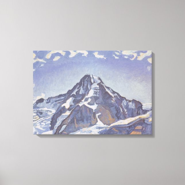Berget Munk med moln (Ferdinand Hodler) Canvastryck (Framsida)