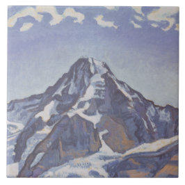 Berget Munk med moln (Ferdinand Hodler) Kakelplatta