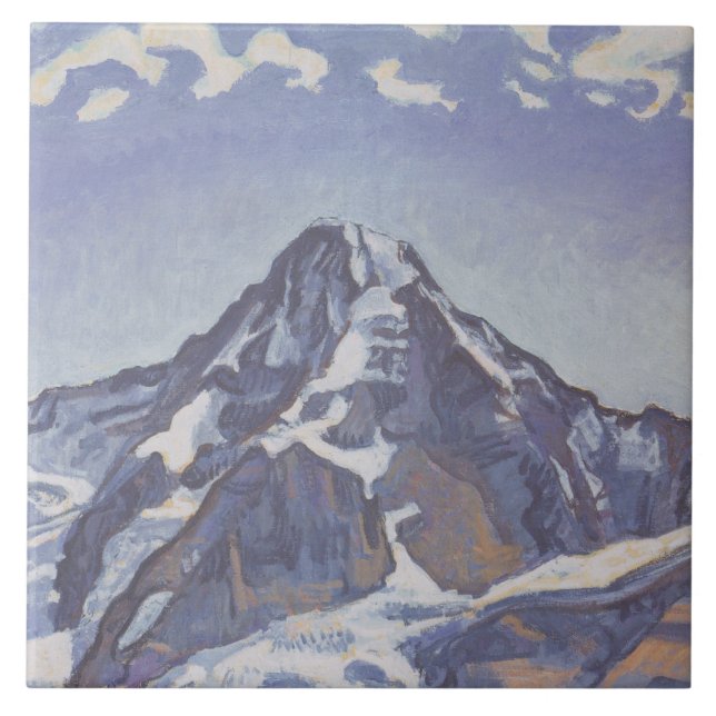 Berget Munk med moln (Ferdinand Hodler) Kakelplatta (Framsidan)