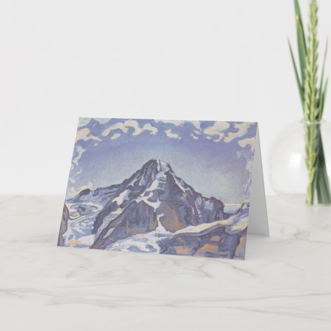 Berget Munk med moln (Ferdinand Hodler) Kort (Framsida)