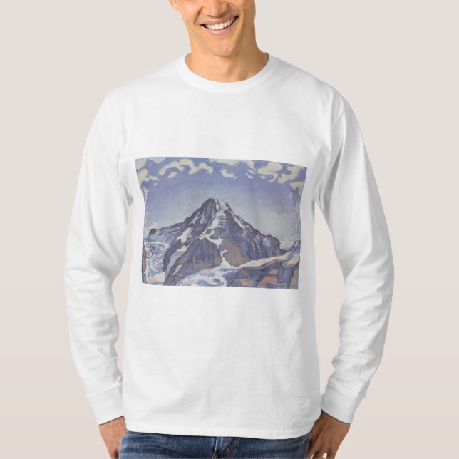 Berget Munk med moln (Ferdinand Hodler) T Shirt (Framsida)