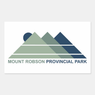berget Robson Provincial Park Mountain Sol Rektangulärt Klistermärke