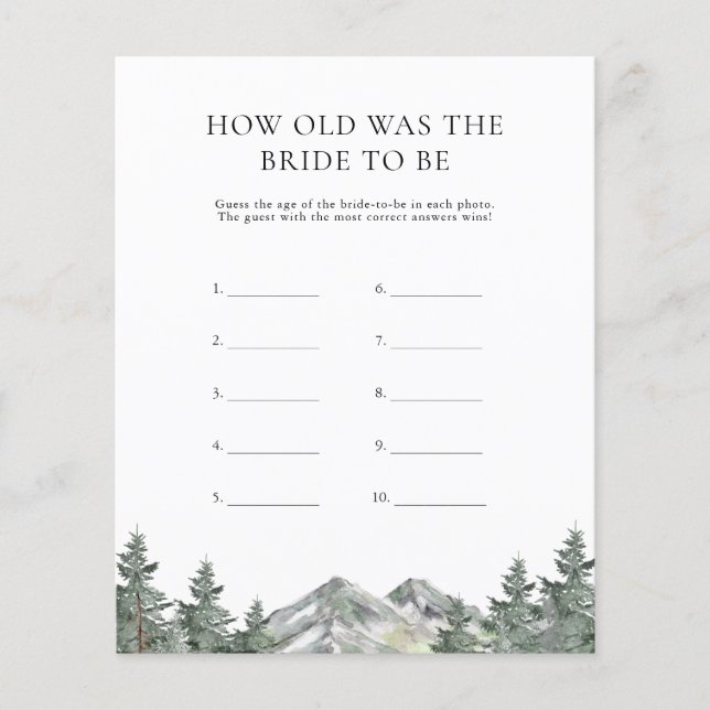 Berget som var så gammalt var brickan som spelkort (Framsida)