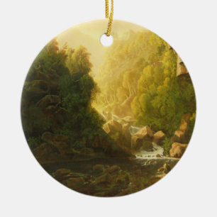 Bergflödet, c.1820-30 (olja på kanfas) julgransprydnad keramik