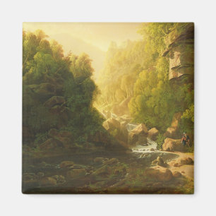 Bergflödet, c.1820-30 (olja på kanfas) magnet
