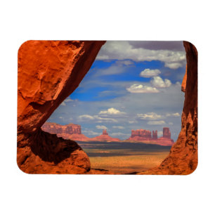 Bergfönster till Monument Valley, AZ Magnet