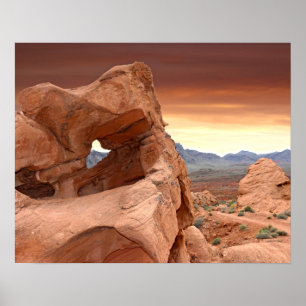 Bergformationer, Valley of Fire State Park, Nevada Poster