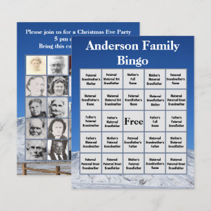 Bergfoto för familjens Bingo-spel med Snö täckt av
