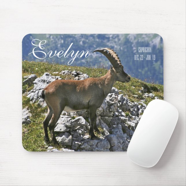 Bergget Capricorn Stjärntecken Musmatta (Med mus)