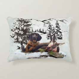 Berggetjakt äventyr prydnadskudde