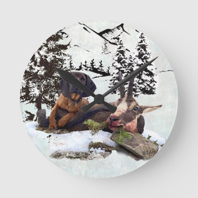 Berggetjakt äventyr rund klocka (Framsida)