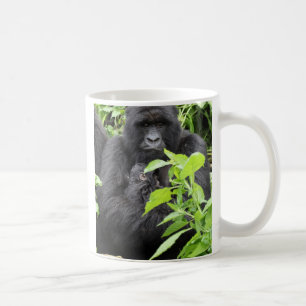 Berggorilla/mor & bebis kaffemugg