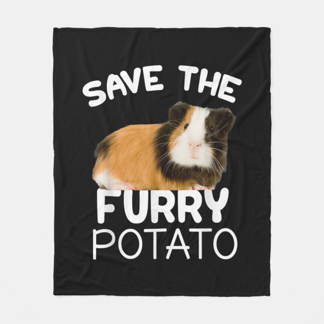 Bergguinea Gris - Spara Hårig Potato Fleecefilt (Framsidan)