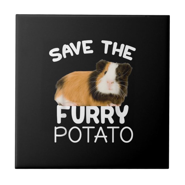 Bergguinea Gris - Spara Hårig Potato Kakelplatta (Framsidan)