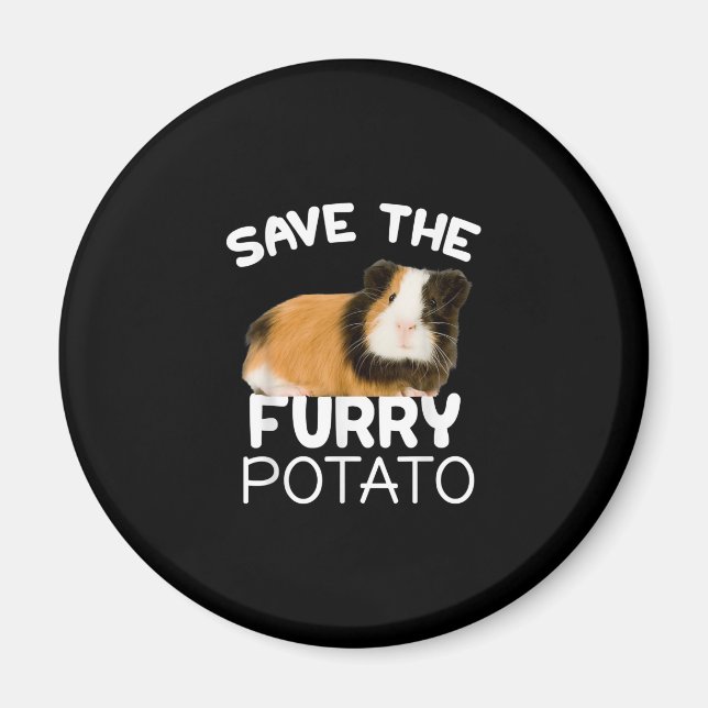 Bergguinea Gris - Spara Hårig Potato Magnet (Framsidan)