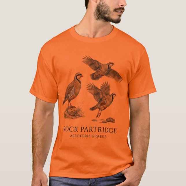 Berghöna, Alectoris Graeca Jaktfåglar T Shirt (Framsida)