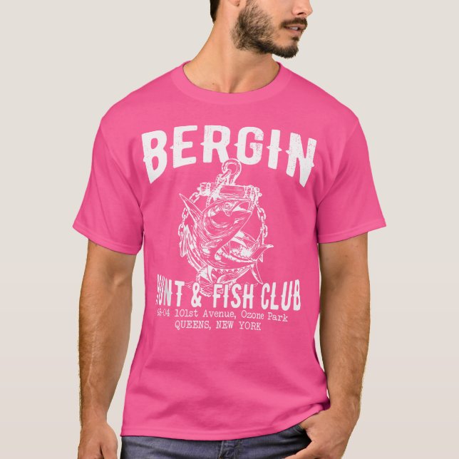 Bergin Hunt Fish Club Roligt T Shirt (Framsida)