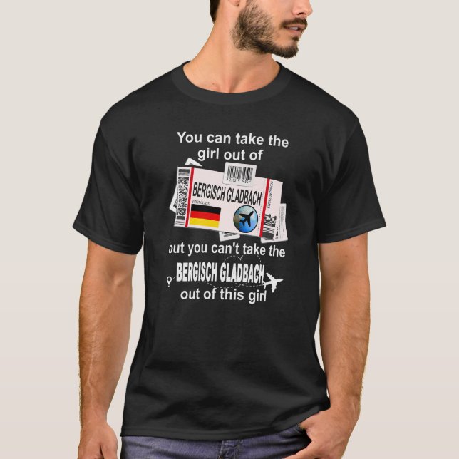 Bergisch Gladbach Boarding Pass Bergisch Gladbach T Shirt (Framsida)