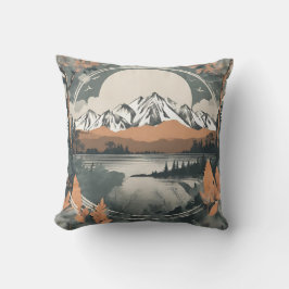 Bergkette und Seenlandschaft, Wasserfabenbild Kudde