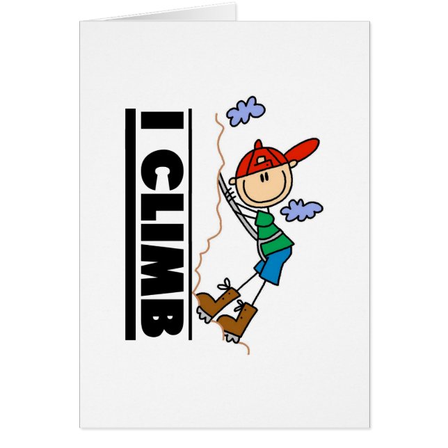 Bergklättrare som jag klättrar hälsningskort (Framsidan)