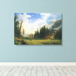 Berglandskap av Albert Bierstadt Canvastryck