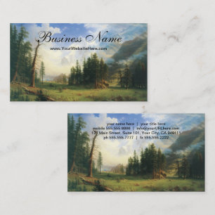 Berglandskap, Bierstadt, Hudson River School Visitkort