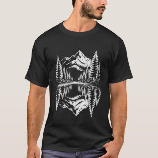 Berglandskap Reflektion Skog Träd Utomhus T Shirt