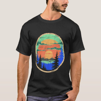 Berglandskap Reflektion Skog Träd Utomhus T Shirt