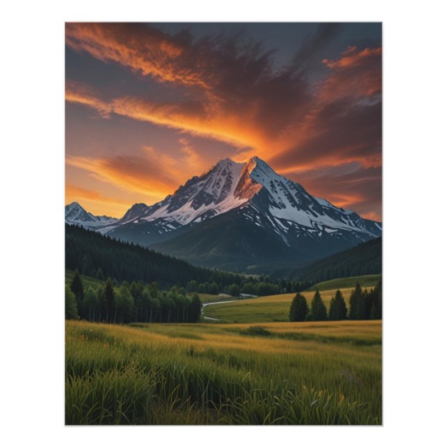 Berglandskapsvy Fototryck (Framsidan)