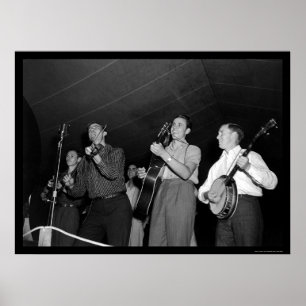 Bergmusikfestival i Asheville, NC 1938 Poster