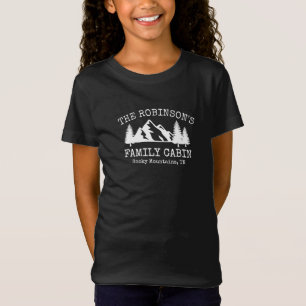 Bergningsdesign för familjen Cabin White Rustic T Shirt