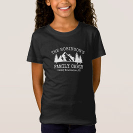 Bergningsdesign för familjen Cabin White Rustic Tr T Shirt