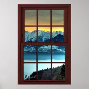 Bergningsvy 2 av 3 för Cherry Wood Bild Poster