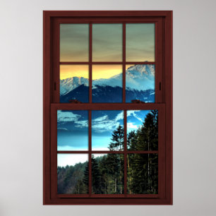Bergningsvy 3 av 3 för Cherry Wood Bild Poster