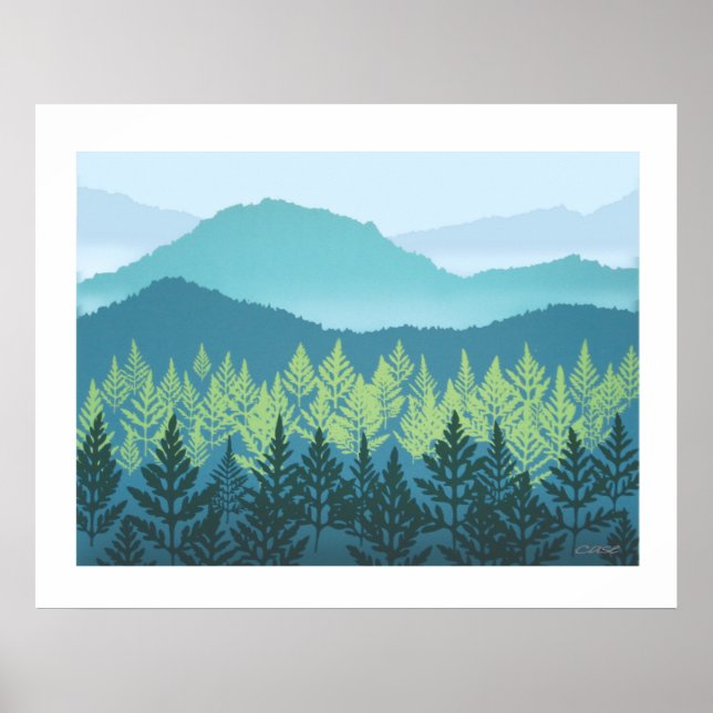 Bergplantskolaffisch Poster (Framsidan)