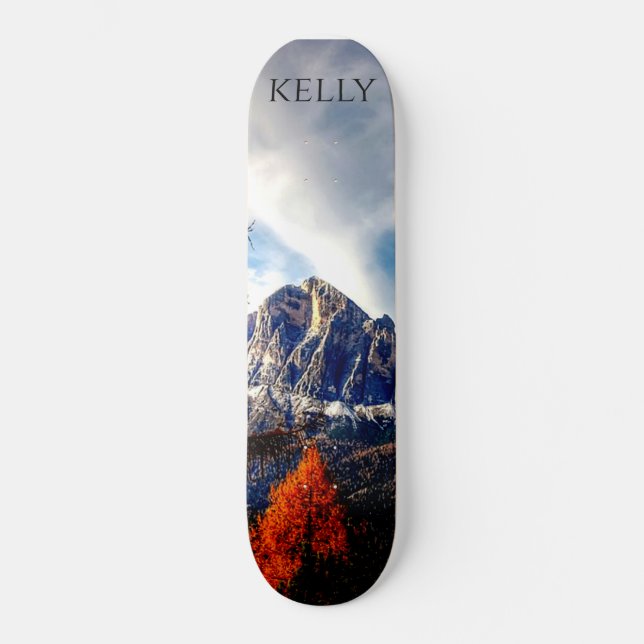 Bergplatsskateboard, beställnings- namn mini skateboard bräda 18,5 cm (Framsida)