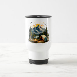 Bergs campingäventyr Solnedgång Natur Resemugg