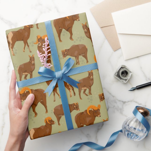 Bergs Rams Mönster med tjockhornsfår Vild  Presentpapper (Gifting)
