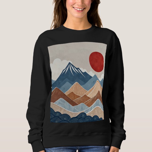 Bergs solnedgångs skönhet t shirt (Framsida)
