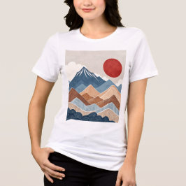 Bergs solnedgångs skönhet t shirt