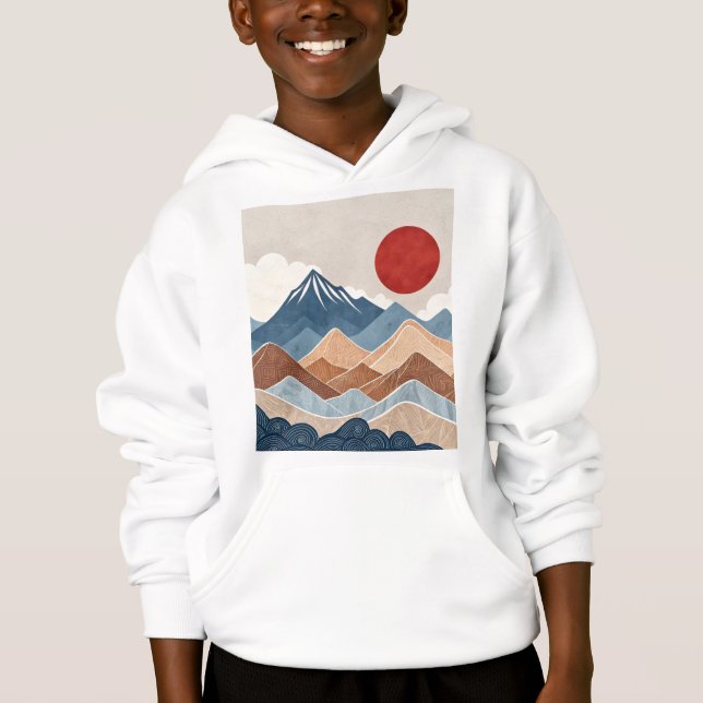 Bergs solnedgångs skönhet t shirt (Framsida)