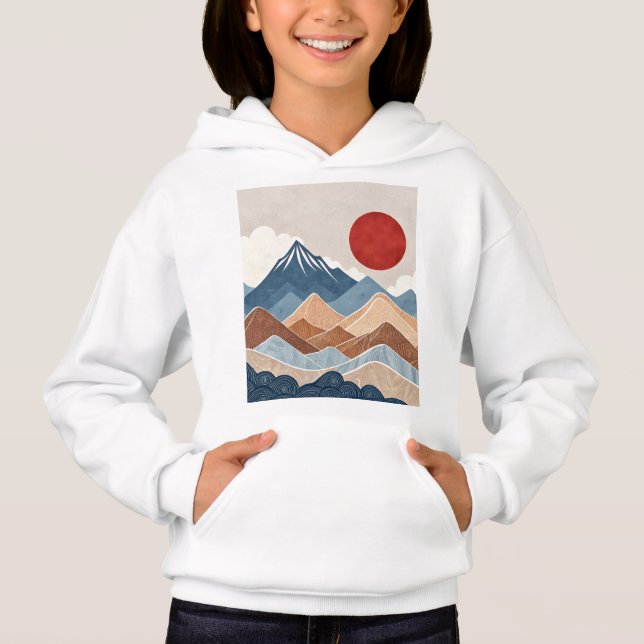 Bergs solnedgångs skönhet t shirt (Framsida)