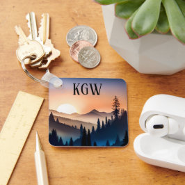 Bergs Soluppgångsmonogram Nyckelring