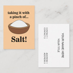 Bergsalt Tar Det Med En Nypa Salt Roligt Visitkort