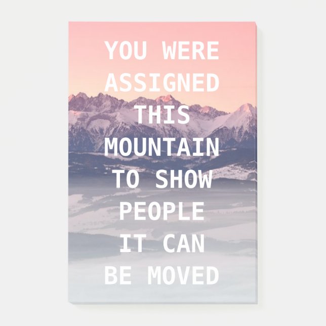 Bergsamlingen postar det noterar post-it block (Framsida)